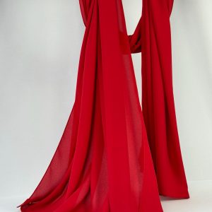 Red - Crepe Hijab