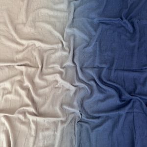 Ocean Blue & Beige - Crinkled Gradient Modal Hijab
