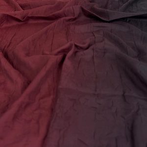 Black & Burgundy - Crinkled Gradient Modal Hijab
