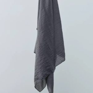 Dark Grey - Crinkled Cotton Hijab